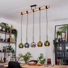 Koyoto Hängeleuchte Glas 15 cm Naturfarben, Schwarz, 5-flammig