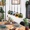 Koyoto Hängeleuchte Glas 15 cm Naturfarben, Schwarz, 5-flammig