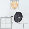 Koyoto Deckenleuchte Glas 15 cm Messing, Schwarz, 5-flammig
