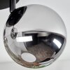 Chehalis Deckenleuchte Glas 15 cm Chrom, Rauchfarben, 3-flammig