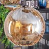 Koyoto Hängeleuchte Glas 15 cm, 20 cm, 25 cm, 30 cm Bernsteinfarben, 5-flammig