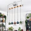 Koyoto Hängeleuchte Glas 15 cm Naturfarben, Schwarz, 5-flammig