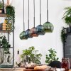 Koyoto Hängeleuchte Glas 15 cm Naturfarben, Schwarz, 5-flammig