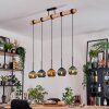 Koyoto Hängeleuchte Glas 15 cm Naturfarben, Schwarz, 5-flammig