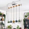 Koyoto Hängeleuchte Glas 15 cm Naturfarben, Schwarz, 5-flammig