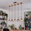 Koyoto Hängeleuchte Glas 15 cm Naturfarben, Schwarz, 5-flammig