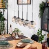 Koyoto Hängeleuchte Glas 15 cm Naturfarben, Schwarz, 5-flammig