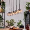 Koyoto Hängeleuchte Glas 15 cm Naturfarben, Schwarz, 5-flammig