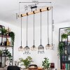 Koyoto Hängeleuchte Glas 15 cm Naturfarben, Schwarz, 5-flammig