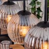 Koyoto Hängeleuchte Glas 15 cm Naturfarben, Schwarz, 5-flammig