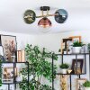 Gastor Deckenleuchte Glas 15 cm Gold, Schwarz, 3-flammig