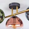 Gastor Deckenleuchte Glas 15 cm Gold, Schwarz, 3-flammig