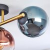 Gastor Deckenleuchte Glas 15 cm Gold, Schwarz, 3-flammig