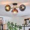 Gastor Deckenleuchte Glas 15 cm Gold, Schwarz, 3-flammig