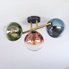 Gastor Deckenleuchte Glas 15 cm Gold, Schwarz, 3-flammig