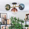 Gastor Deckenleuchte Glas 15 cm Gold, Schwarz, 3-flammig