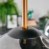 Ripoll Deckenleuchte Glas 15 cm Messing, Schwarz, 5-flammig
