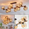 Ripoll Deckenleuchte Glas 15 cm Gold, Schwarz, 10-flammig