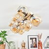 Ripoll Deckenleuchte Glas 15 cm Gold, Schwarz, 10-flammig