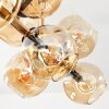 Ripoll Deckenleuchte Glas 15 cm Gold, Schwarz, 10-flammig