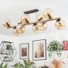 Ripoll Deckenleuchte Glas 15 cm Gold, Schwarz, 10-flammig