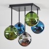 Gastor Deckenleuchte Glas 15 cm Blau, Chrom, Grün, Rauchfarben, 5-flammig