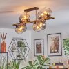 Ripoll Deckenleuchte Glas 15 cm Gold, Schwarz, 8-flammig