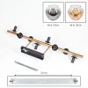 Ripoll Deckenleuchte Glas 15 cm Gold, Schwarz, 8-flammig