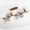 Ripoll Deckenleuchte Glas 15 cm Gold, Schwarz, 8-flammig