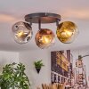 Ripoll Deckenleuchte Glas 15 cm Chrom, Gold, Klar, Kupferfarben, Rauchfarben, 3-flammig