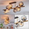 Ripoll Deckenleuchte Glas 15 cm Gold, Schwarz, 8-flammig