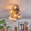 Ripoll Deckenleuchte Glas 15 cm Gold, Schwarz, 8-flammig