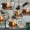 Ripoll Deckenleuchte Glas 15 cm Gold, Schwarz, 5-flammig