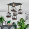 Ripoll Deckenleuchte Glas 15 cm Gold, Schwarz, 5-flammig