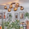 Ripoll Deckenleuchte Glas 15 cm Gold, Schwarz, 10-flammig