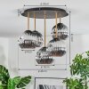 Ripoll Deckenleuchte Glas 15 cm Messing, Schwarz, 5-flammig