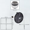 Ripoll Deckenleuchte Glas 15 cm Messing, Schwarz, 5-flammig