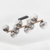Ripoll Deckenleuchte Glas 15 cm Gold, Schwarz, 10-flammig