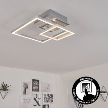 Buren Deckenleuchte LED Nickel-Matt, 1-flammig