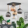 Ripoll Deckenleuchte Glas 15 cm Gold, Schwarz, 5-flammig
