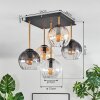Koyoto Deckenleuchte Glas 15 cm Gold, Schwarz, 5-flammig