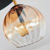 Koyoto Deckenleuchte Glas 15 cm Messing, Schwarz, 5-flammig