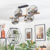 Ripoll Deckenleuchte Glas 15 cm Gold, Schwarz, 8-flammig