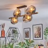 Ripoll Deckenleuchte Glas 15 cm Gold, Schwarz, 8-flammig