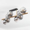Ripoll Deckenleuchte Glas 15 cm Gold, Schwarz, 8-flammig