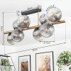 Ripoll Deckenleuchte Glas 15 cm Gold, Schwarz, 8-flammig