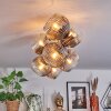 Ripoll Deckenleuchte Glas 15 cm Gold, Schwarz, 8-flammig