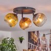 Ripoll Deckenleuchte Glas 15 cm Gold, Klar, Kupferfarben, Rauchfarben, 3-flammig