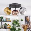 Ripoll Deckenleuchte Glas 15 cm Gold, Klar, Kupferfarben, Rauchfarben, 3-flammig