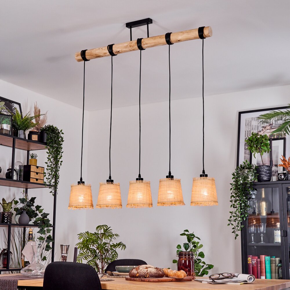 Lindberg Hängeleuchte Naturfarben, Schwarz, 5-flammig main product photo